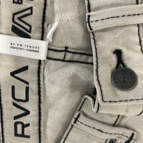 Vintage RVCA Low Rise Distressed Straight Leg Gray Washed Jeans-27 - Picture 6 of 9